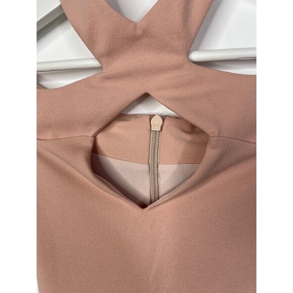 Nookie Hollywood Midi Dress Women’s XS Blush Bodycon Cocktail Party NWT - Picture 9 of 12